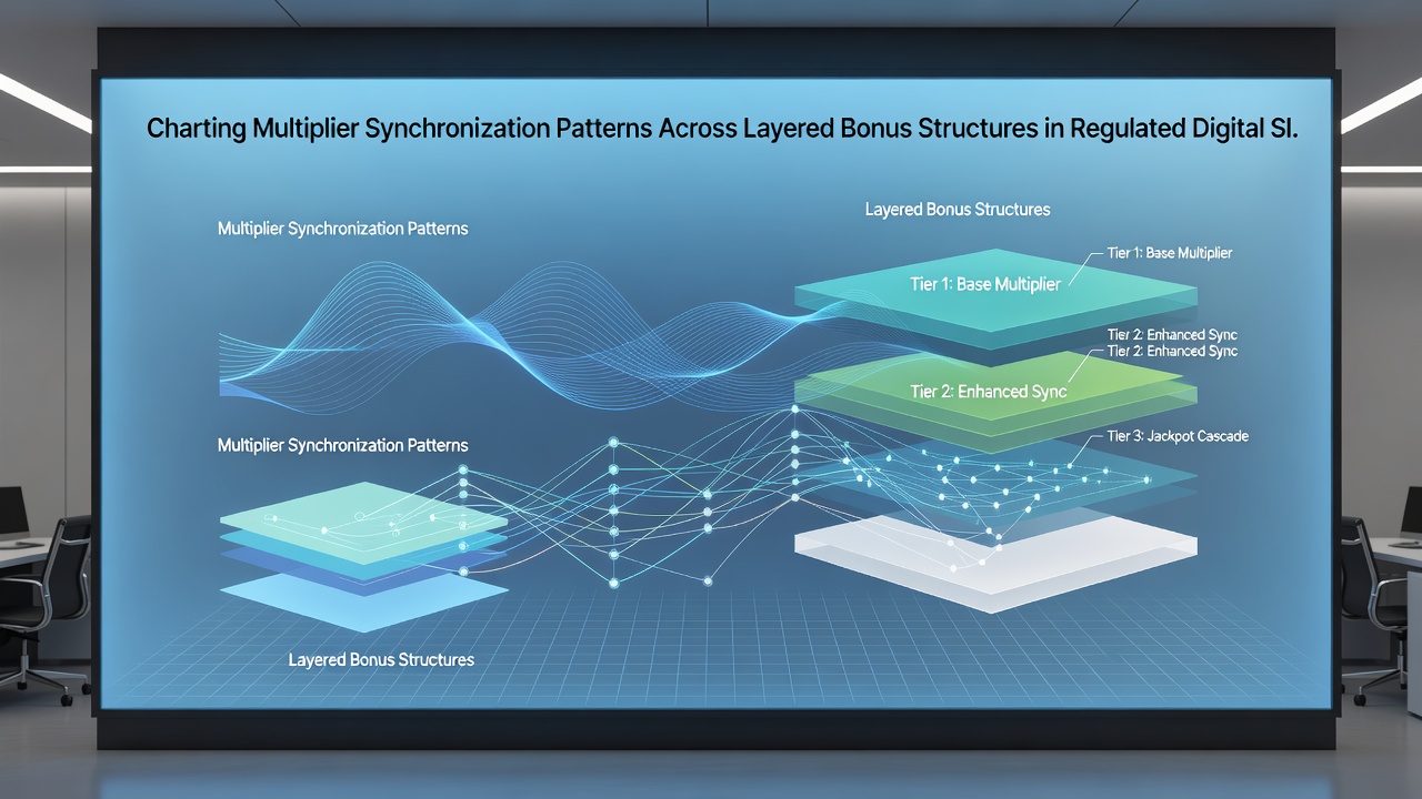Chart illustrating synchronization patterns and bonus layer interactions in regulated slot systems