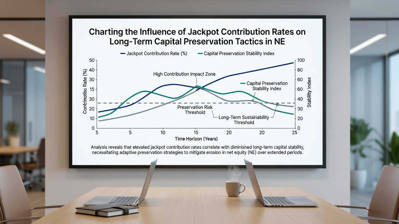 Data charts and graphs illustrating jackpot contribution rates versus bankroll preservation metrics over multiple sessions