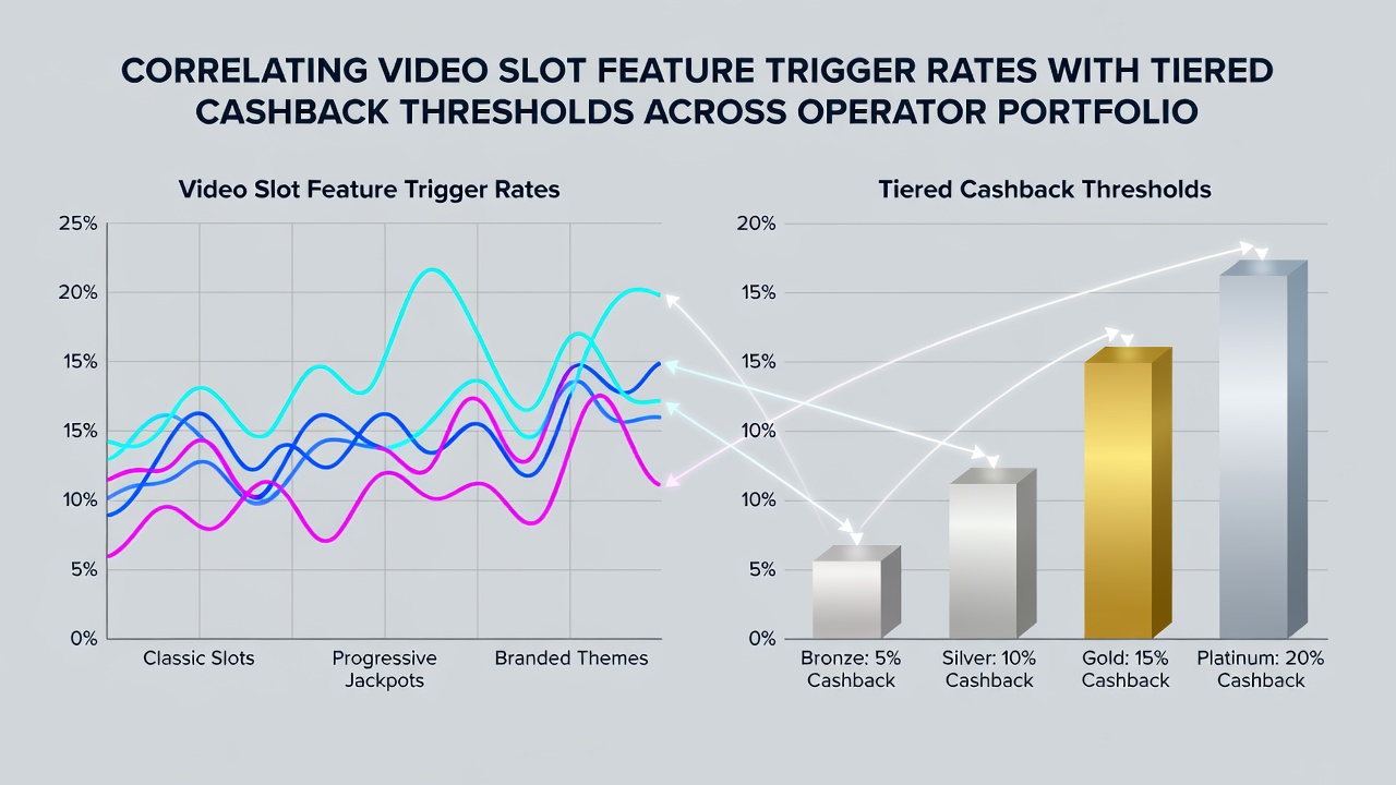 Analytical dashboard overlaying slot trigger frequency graphs with cashback tier boundaries