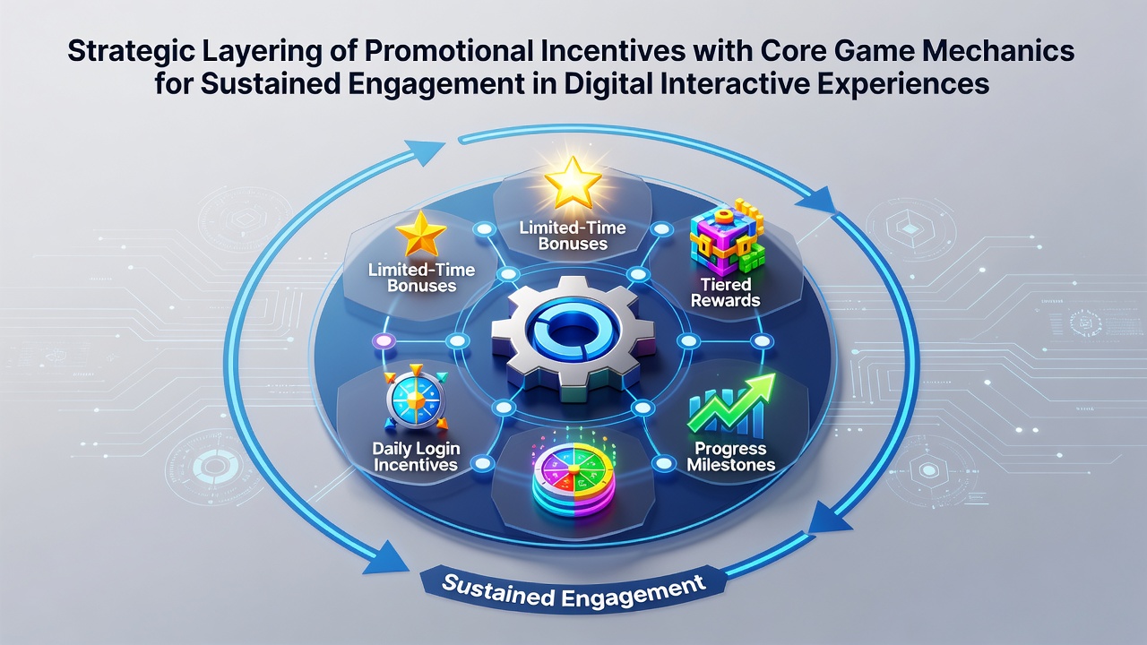 Digital casino gameplay with layered promotional mechanics